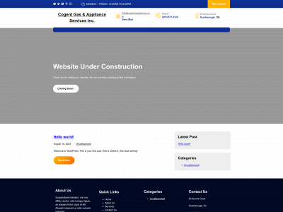 cogentappliances.com snapshot