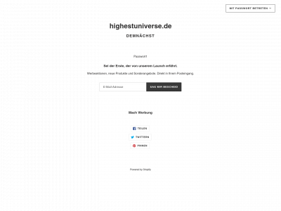 highest-universe.com snapshot