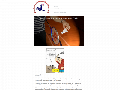crowboroughbadminton.co.uk snapshot