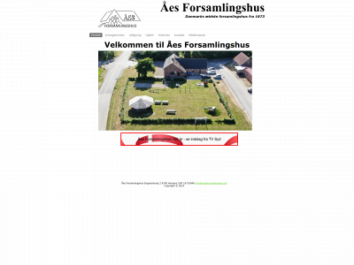 aaesforsamlingshus.dk snapshot