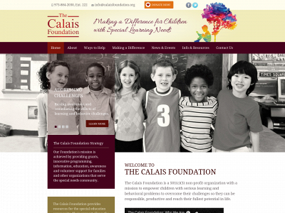 calaisfoundation.org snapshot