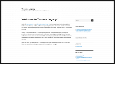 texomalegacy.com snapshot