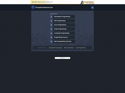 exceptioninthread.com snapshot