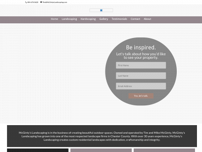 mcgintyslandscaping.com snapshot