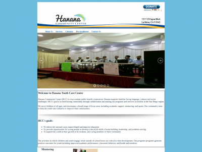 hananayouthcare.org snapshot