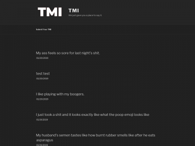 toomuchinfo.me snapshot
