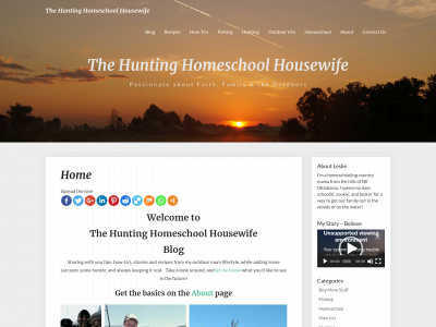 thehuntinghomeschoolhousewife.com snapshot