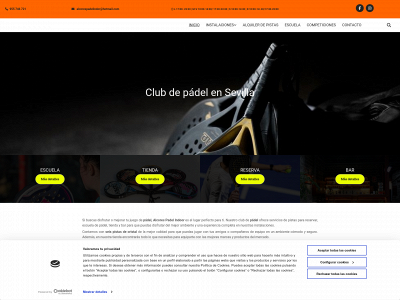 www.alcorespadelindoor.com snapshot