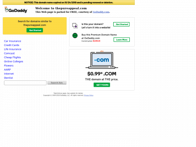 thepureappeal.com snapshot
