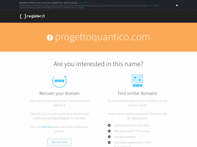 www.progettoquantico.com snapshot
