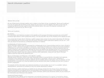 henrik-villumsen-lawfirm.com snapshot