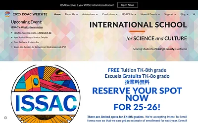 www.issaccharter.org snapshot