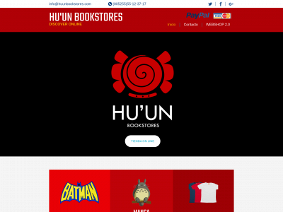 huunbookstores.com snapshot