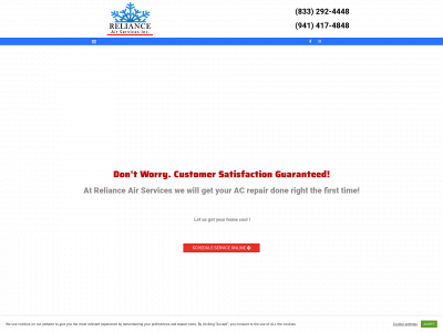 relianceairservices.com snapshot