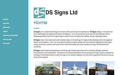 dssigns.co.uk snapshot