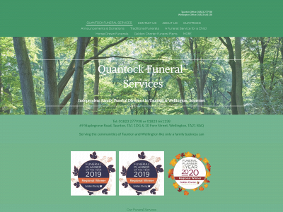 quantockfuneralservices.co.uk snapshot