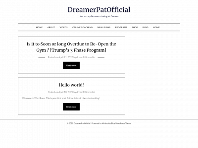 dreamerpat.com snapshot