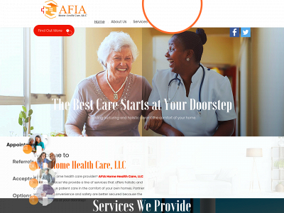 afiahomehealthcare.com snapshot