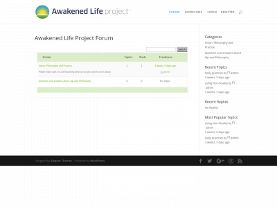 awakenedlifeprojectforum.org snapshot