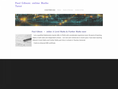 www.paulgibsonmathstutor.co.uk snapshot