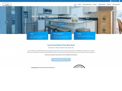 justrighthomeinspections.com snapshot