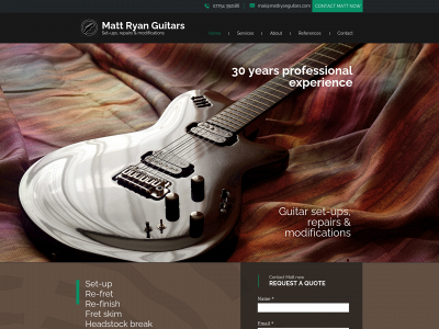 mattryanguitars.com snapshot