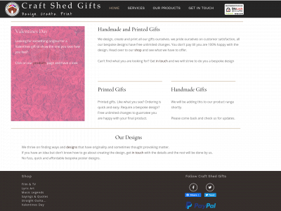craftshedgifts.co.uk snapshot