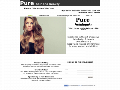 purehairandbeauty.me.uk snapshot