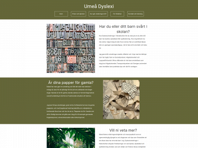 umeadyslexi.se snapshot