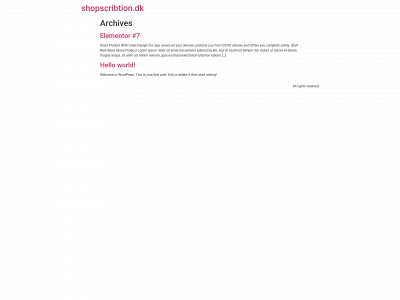 shopscribtion.dk snapshot
