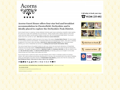 acornsguesthousechesterfield.co.uk snapshot