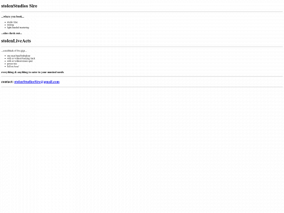 stolenstudios.one snapshot