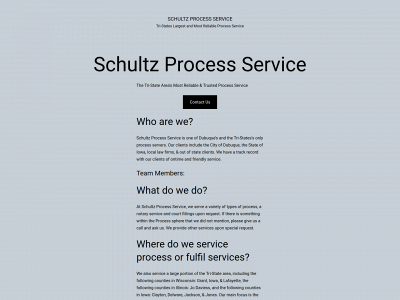 schultzprocessservice.com snapshot