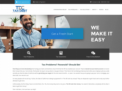 taxdebtconsultant.com snapshot