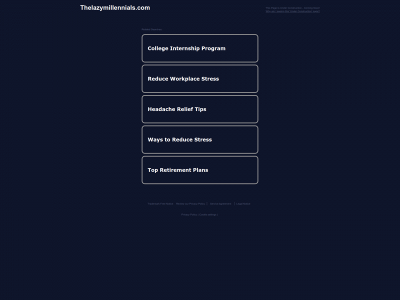 thelazymillennials.com snapshot