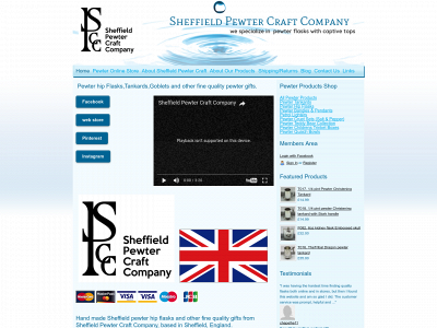 sheffieldpewtercraftcompany.com snapshot