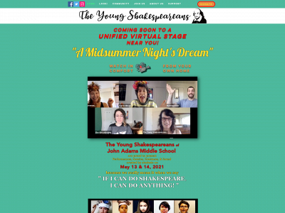 theyoungshakespeareans.com snapshot