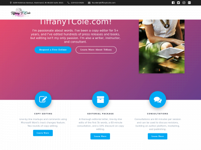 tiffanytcole.com snapshot
