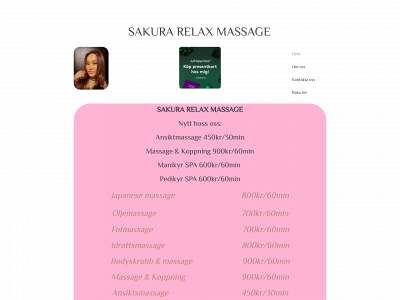 sakurarelaxmassage.com snapshot