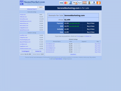 serenemarketing.com snapshot
