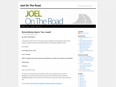 joelontheroad.com snapshot