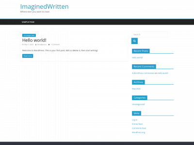 imaginedwritten.com snapshot
