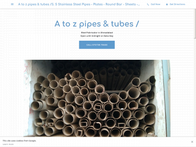 a-to-z-pipes-tubes.business.site snapshot