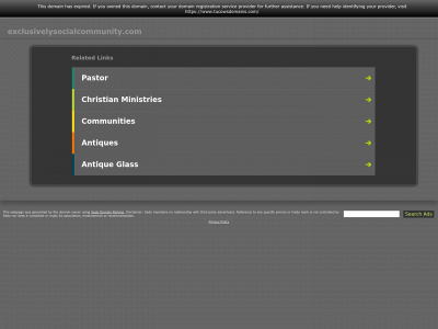 exclusivelysocialcommunity.com snapshot