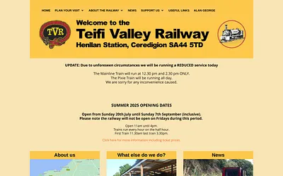 teifivalleyrailway.wales snapshot