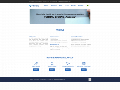 andesta.lt snapshot