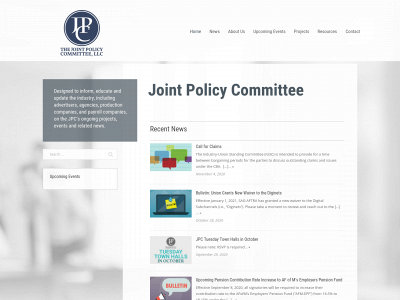 jointpolicycommittee.org snapshot