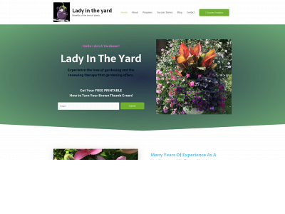 ladyintheyard.com snapshot