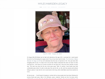 www.mylesmarsdenlegacy.com snapshot