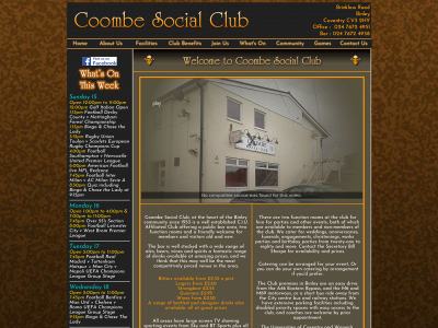 coombesocialclub.co.uk snapshot